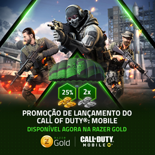 Jogadores já podem preparar a munição e carregar a conta Razer Gold para jogar Call of Duty: Mobile