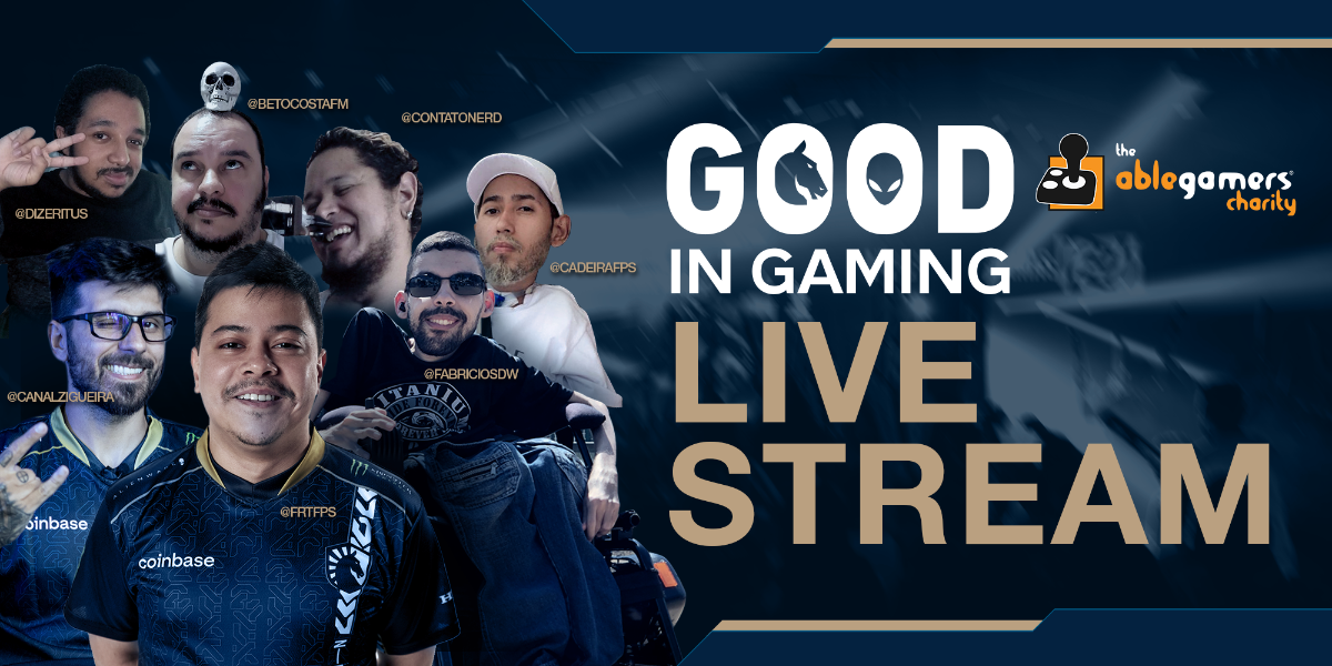 AbleGamers Brasil promove live beneficente em parceria com Team Liquid e Dell Technologies hoje, 26 de maio