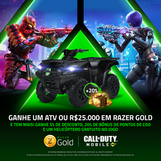 Razer Gold promove concurso com COD: Mobile e R$ 25 mil em crédito ou quadriciclo